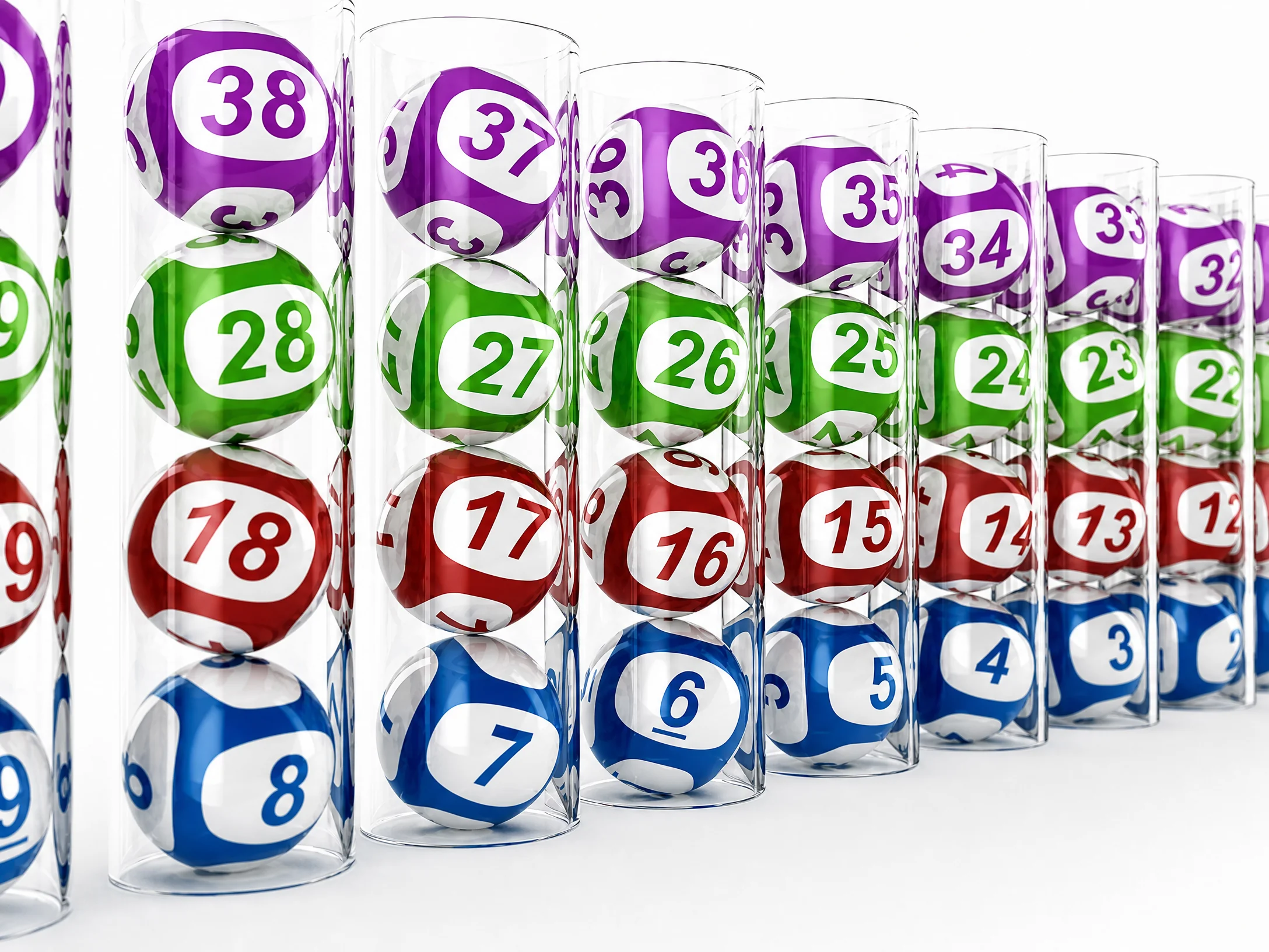 Bolas de loteria organizadas